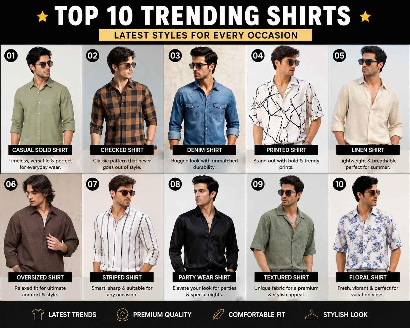 Top 10 trending shirts for man in 2026